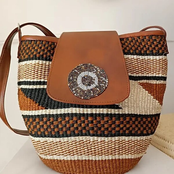 Shoulder bag Sisal woven shoulder bag Ladies laptop bag crossbody bag Gift for the loved ones Decorative bags ON SALE!