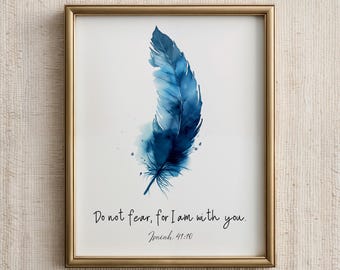 Jesaja 41:10 Bibel Vers Federdruck - Christliche Wandkunst | 0002