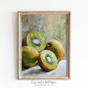 Kiwi Wand Kunst druckbare Küche Dekor rustikale Bauernhaus Obst Illustration digitaler Download sofort druckbare Wohnkultur | 0193