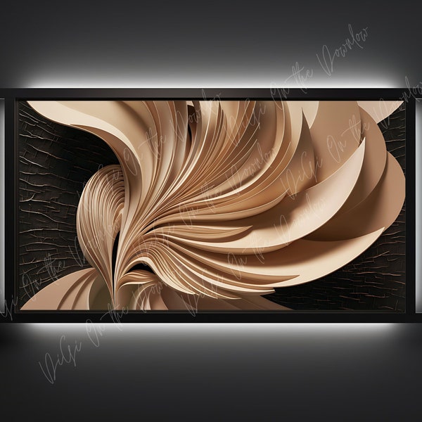 Abstract Sculptural Swirls - Modern 3D Art for Frame TV - Digital Download