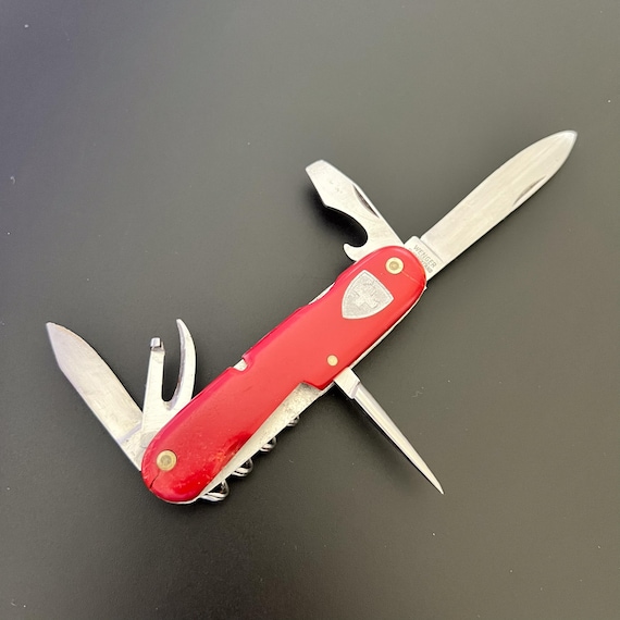 1940s Wenger Delemont Old Cross RED - Military Pocket Knife