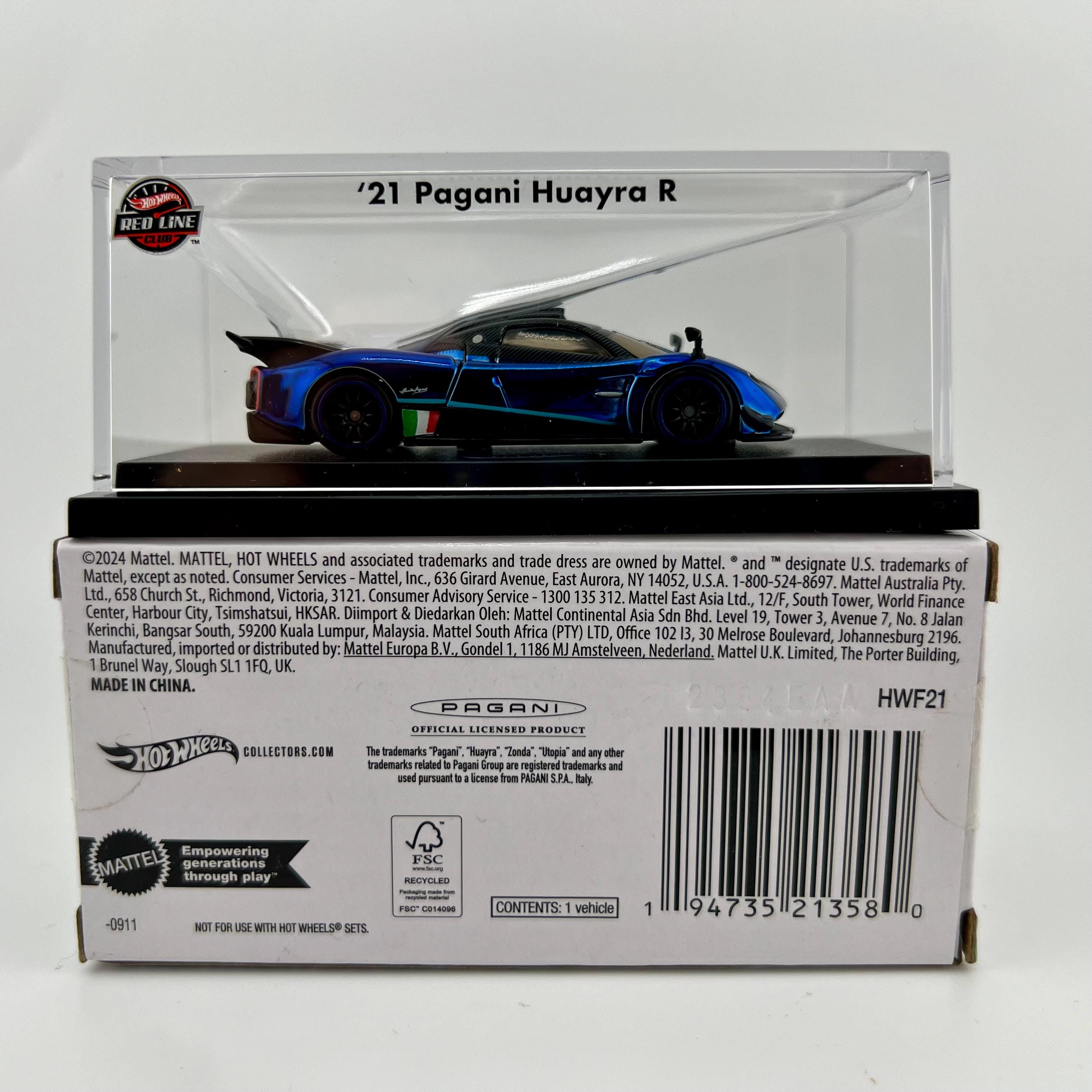 HOT WHEELS RLC Exclusive '21 Pagani Huayra R - Limited / Red Line