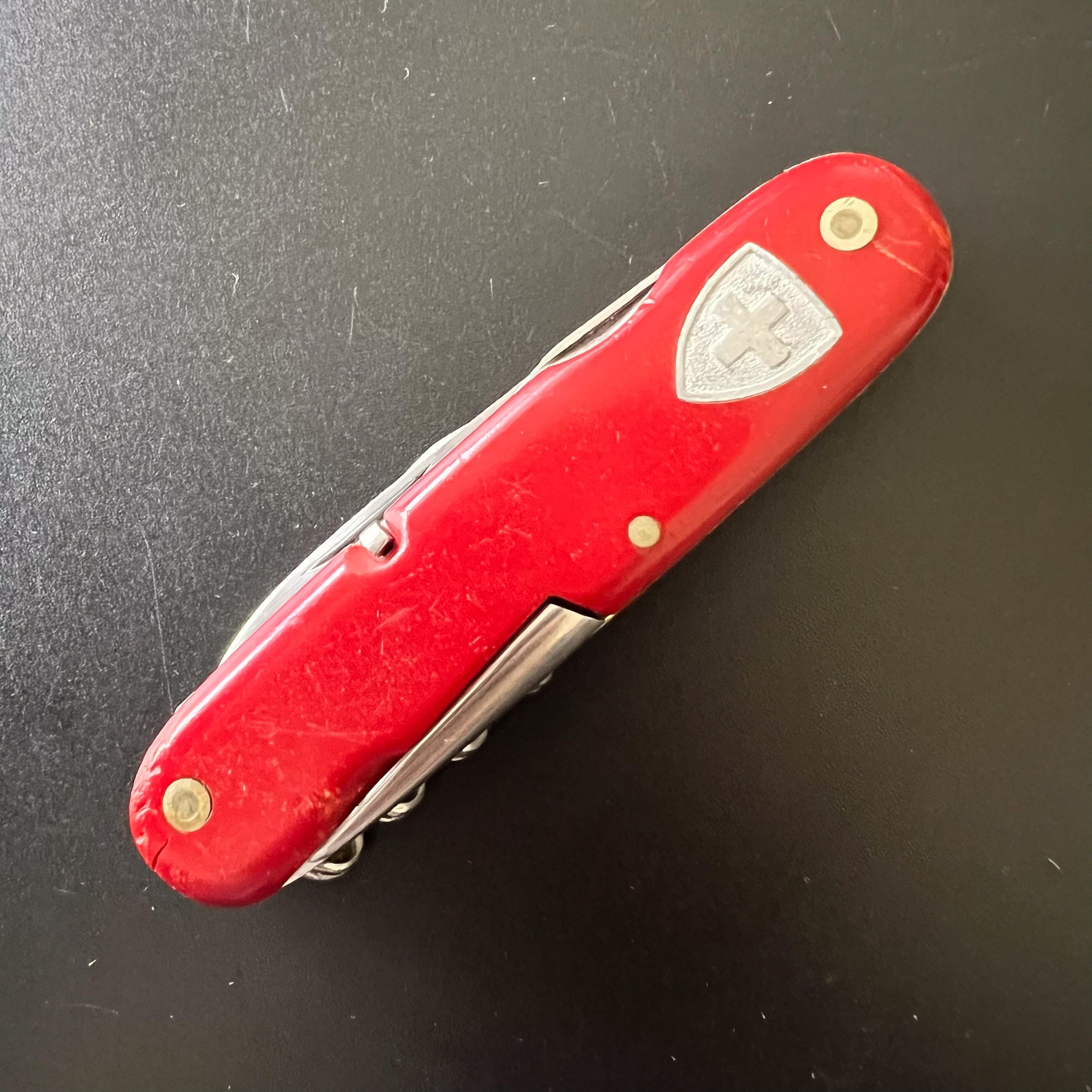 1940s Wenger Delemont Old Cross RED - Military Pocket Knife