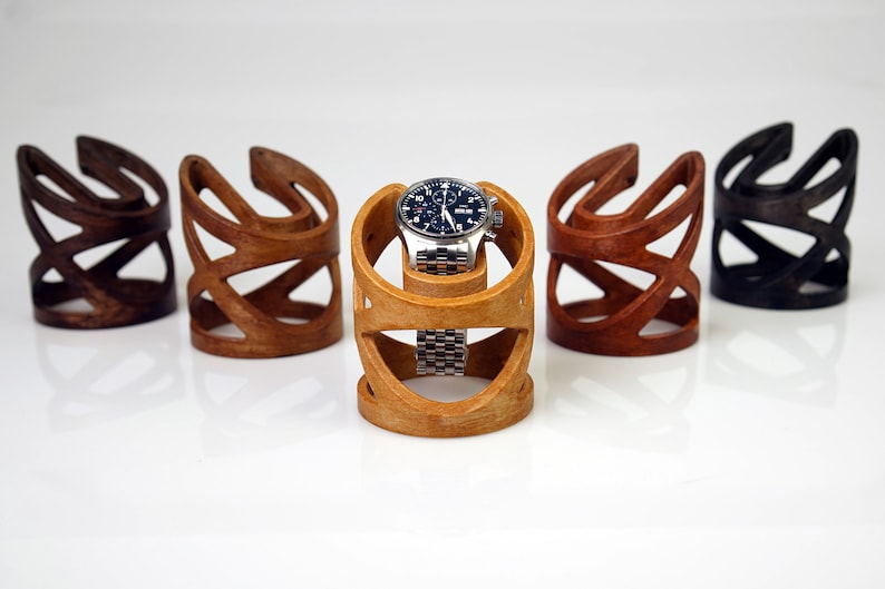 Wooden watch stand for men's wristwatch / watch holder for men's gift / watch display / watch stand / watch storage watch lovers image 10