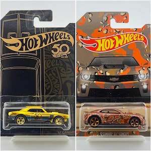 HOT WHEELS Bundle Camaro - &#39;67 CAMARO Gold - 50th Anniversary - 2017 - 12 Camaro ZL1 Concept - 2015 / Collector / Vintage / Retro