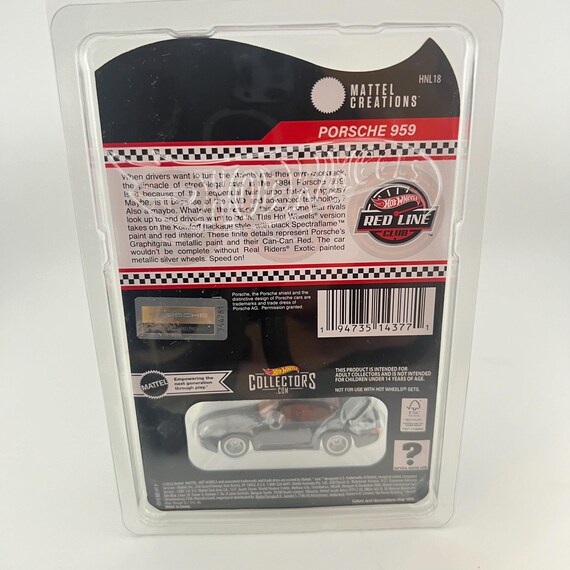 Hot Wheels RLC Exclusive - Porsche 959 (1985) - Édition Collectionneurs Spectraflame Bleu - Échelle 1:64 - Neuf
