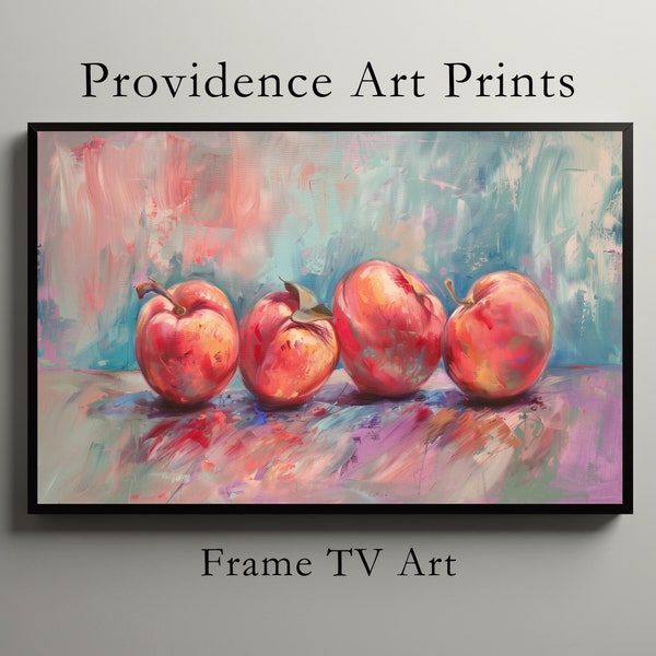 Samsung TV Frame Art - Apples On A Table - Fruit - Summer Or Spring Art Painting - Colorful Pop Art - Cheerful - Digital Download - TV77