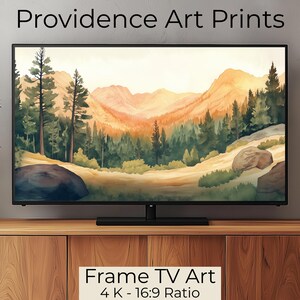 Samsung TV Rahmen Kunst - Aquarell Kunst Malerei - Grand Teton National Park - Gedämpfte Farben - Rustikales Dekor - Digitaler Download - MOTV23