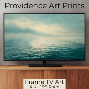 Samsung TV Frame Art - Lake Michigan - Great Lakes -Summer Landscape - Neutral Colors - Moody Day Painting - Digital Download Art -  TV15