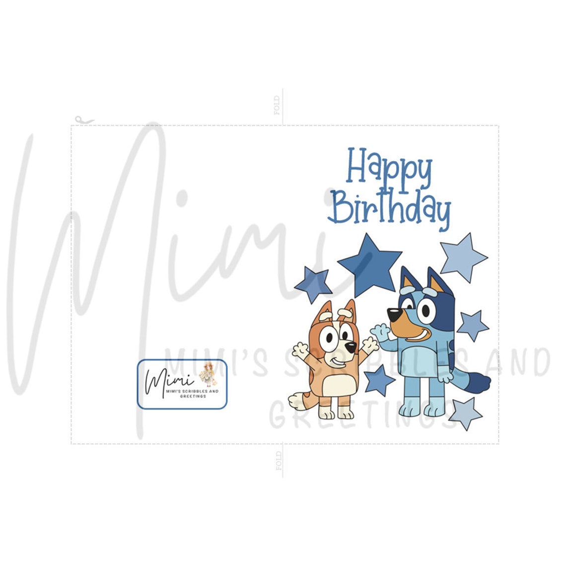 Single Printable Birthday Card DIGITAL Download Happy Birthday Card ...