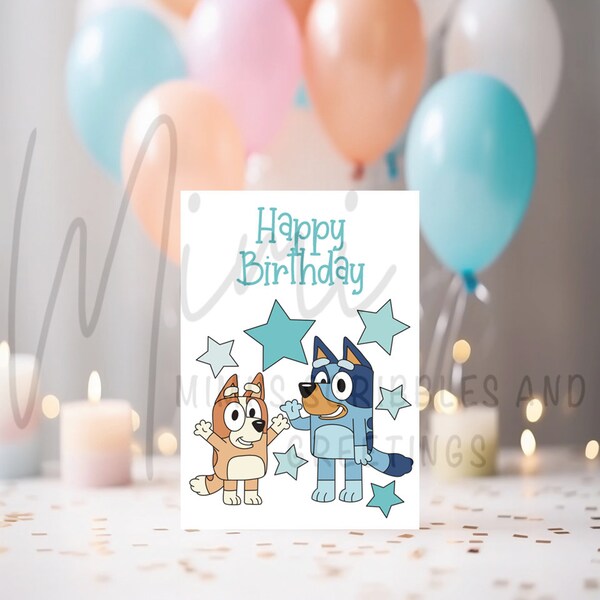 Single Printable Birthday Card DIGITAL Download Printable Happy ...