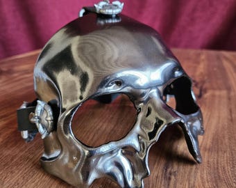 Papa Perpetua V Inspired Skull Mask: Hand-Painted Chrome Finish, Ghost Cosplay