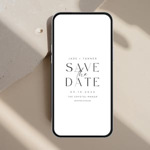 Electronic Save the Date, Canva Template, Digital Save the Date, Minimalist Save the Date, Electronic Save the Date E-vite, Wedding Invite