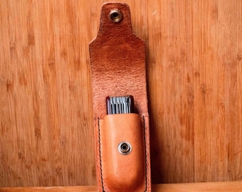 Leather Sheath for Victorinox Swiss Champ | Handmade Bushcraft Knife Pouch | Camping & Survival Gear