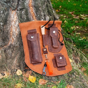 Bushcraft Belt Survival Kit – Compact and Complete Leather-Bound Emergency Set