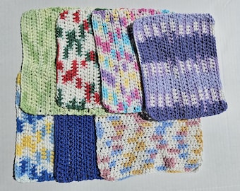 Handmade Cotton Crochet Washcloth Heat Resistant Dishcloth Kitchen Gift Set