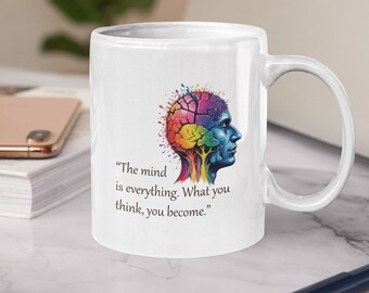 Self Love mug, Mindset, Positive Thinking, Mug, Gift for her, Gift for Him, Office Gifts, Custom Mug, Home Decor, Mental Health, Business