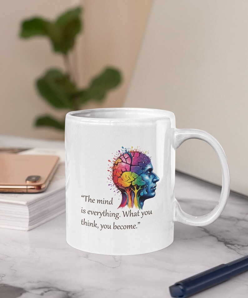 Self Love mug, Mindset, Positive Thinking, Mug, Gift for her, Gift for Him, Office Gifts, Custom Mug, Home Decor, Mental Health, Business zdjęcie 1