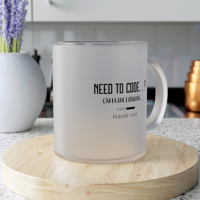 Need to Code CAFFEINE LOADING, Mug, Funny Software Engineer Mug, Funny Gift For Software Engineer, Gift For Programmer, Coding Gift, Coffee zdjęcie 2