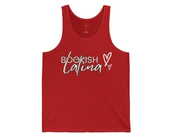 Bookish Latina Love Unisex Jersey Tank