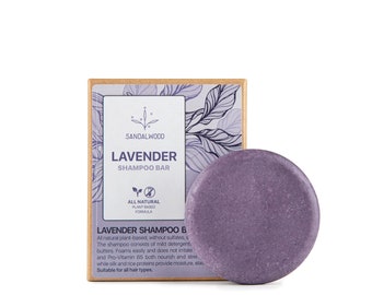 Natural Lavender Shampoo Bar I Zero Waste Shampoo Bar I Plastic Free Solid Shampoo I Lavender Shampoo Bar I Vegan and Cruelty Free Shampoo