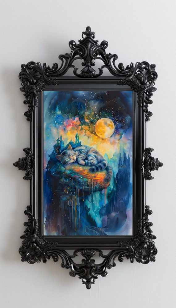 A Cat's Fantastical Slumber Canvas Art Prints For Home And Office