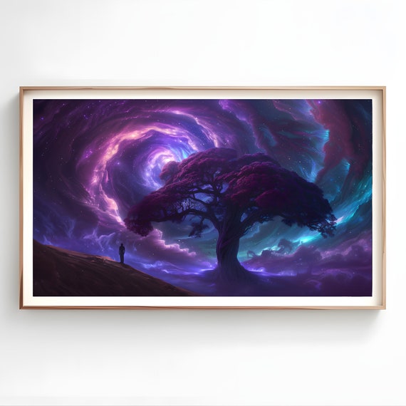 Cosmic Grandeur: Grand Tree Canvas art for home and office