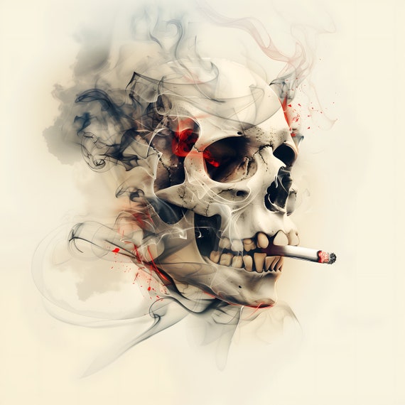 Memento Mori: Smoking Skull Artwork For Home And Office