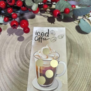Iced Coffee | Sparen | Klappkarten | Sparchallenge I Budgeting | Passend für A6 Binder | Umschlagmethode I Budgetchallenge | Spartipps