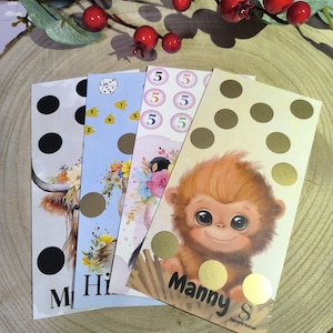 Lustiges und Knuffliges Tierset| Sparen | Klappkarten | Sparchallenge I Budgeting | Passend für A6 Binder |UmschlagmethodeIBudgetchallenge