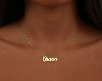 Gepersonaliseerde sierlijke naam ketting-aangepaste naam sieraden-handgeschreven gouden naam ketting voor vrouwen-gepersonaliseerde sieraden-cadeau voor moeder-cadeau voor haar