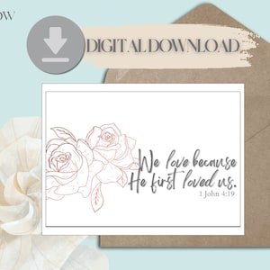 Carte de mariage, carte de mariage imprimable, carte de mariage chrétien, carte de mariage religieux, carte de mariage numérique, carte Je t'aime