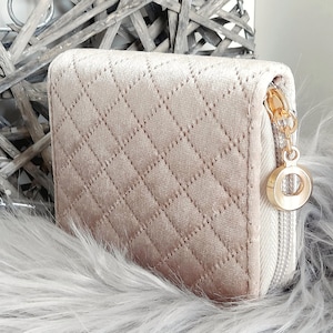Mini Geldbörse Portmonee Wallet mit Samtstoff