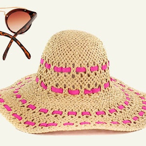 Summer hat beach hat floppy suitcase hat in boho Ibiza style image 4