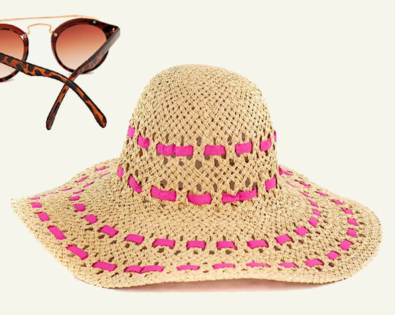 Summer hat beach hat floppy suitcase hat in boho Ibiza style image 4