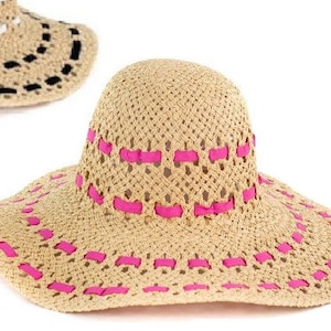 Summer hat beach hat floppy suitcase hat in boho Ibiza style image 1