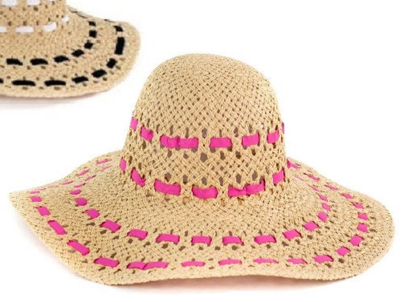 Summer hat beach hat floppy suitcase hat in boho Ibiza style image 1