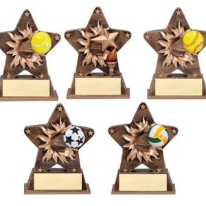 Resin Star 5 1/2" Different Sport Engrave Free