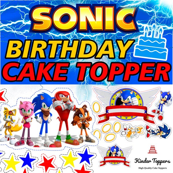 Personalised Sonic the Hedgehog Cake Toppers - Etsy