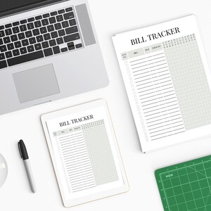 Seguimiento de facturas imprimible: mantenga sus finanzas organizadas con este práctico planificador de presupuestos imprimible - Seguimiento de finanzas