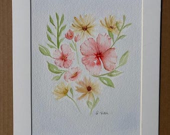8 x 10 original watercolor