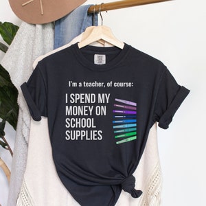Ik ben een leraar natuurlijk School Supply Leraar Shirt Terug naar School Leraar Plus Size Shirt Leraar Kleding Grappig Leraar Shirt