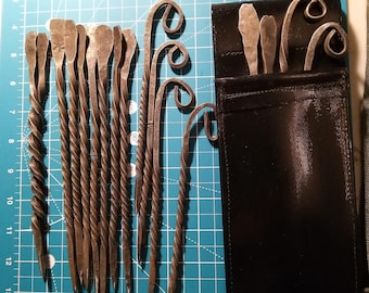 Candle scribes, intentions, hand forged from 1095 steel, free pouch/sheath