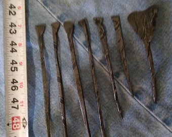 Damascus coffin nails/candle scribes for intentions