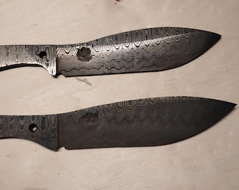 Canadian belt knife blank, kit form, with handle and sheath, pins