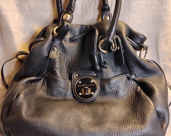 Elliot Lucca large black leather handbag