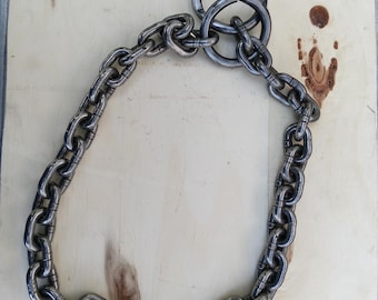 extra large dog collar, 32", 2000lb chain, welded rings, xl, 2xl