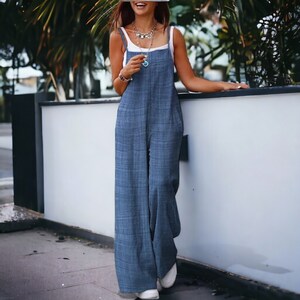 Boho Romper Overalls Jumpsuit - Flight Suit Techwear Loose Fit Dress Hippie Overalls Kimono Wrap Dress