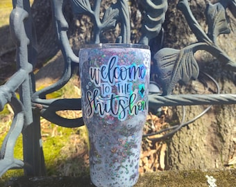 Glitter Power Wash Tumbler: Multi-Color Personalized Travel Cup