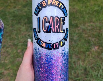 Purple Colorshift Glitter Ombre Tumbler: Personalized Epoxy Cup